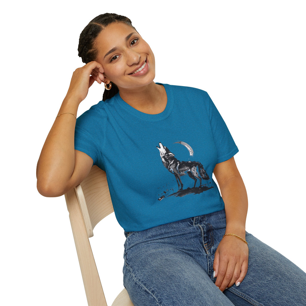 Howling Wolf Graphic T-Shirt — Moon & Wolf Artwork