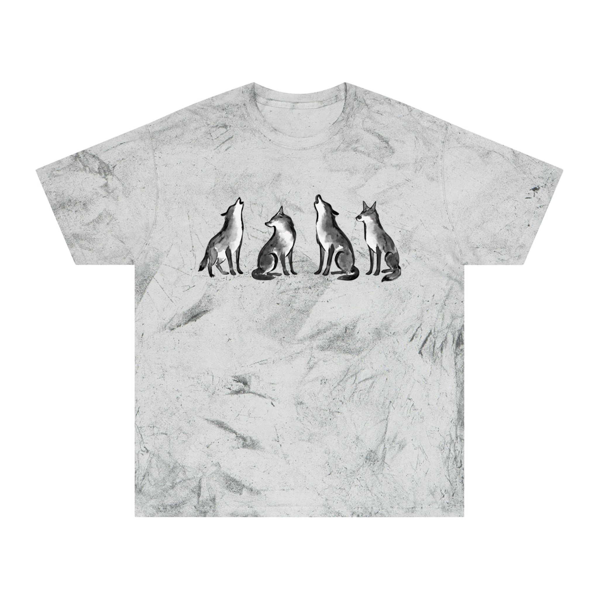 Howling Wolf Graphic T‑Shirt – Rustic Wolf Tracker Tee