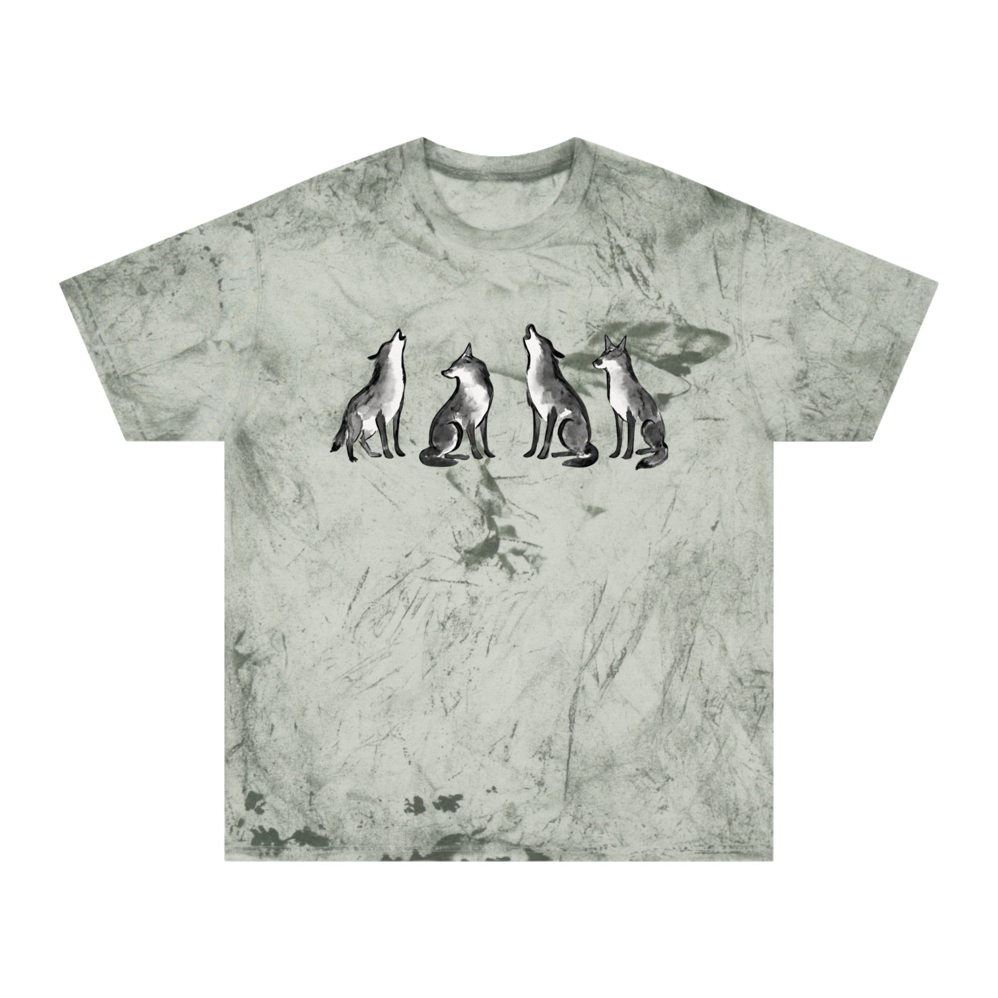 Howling Wolf Graphic T‑Shirt – Rustic Wolf Tracker Tee