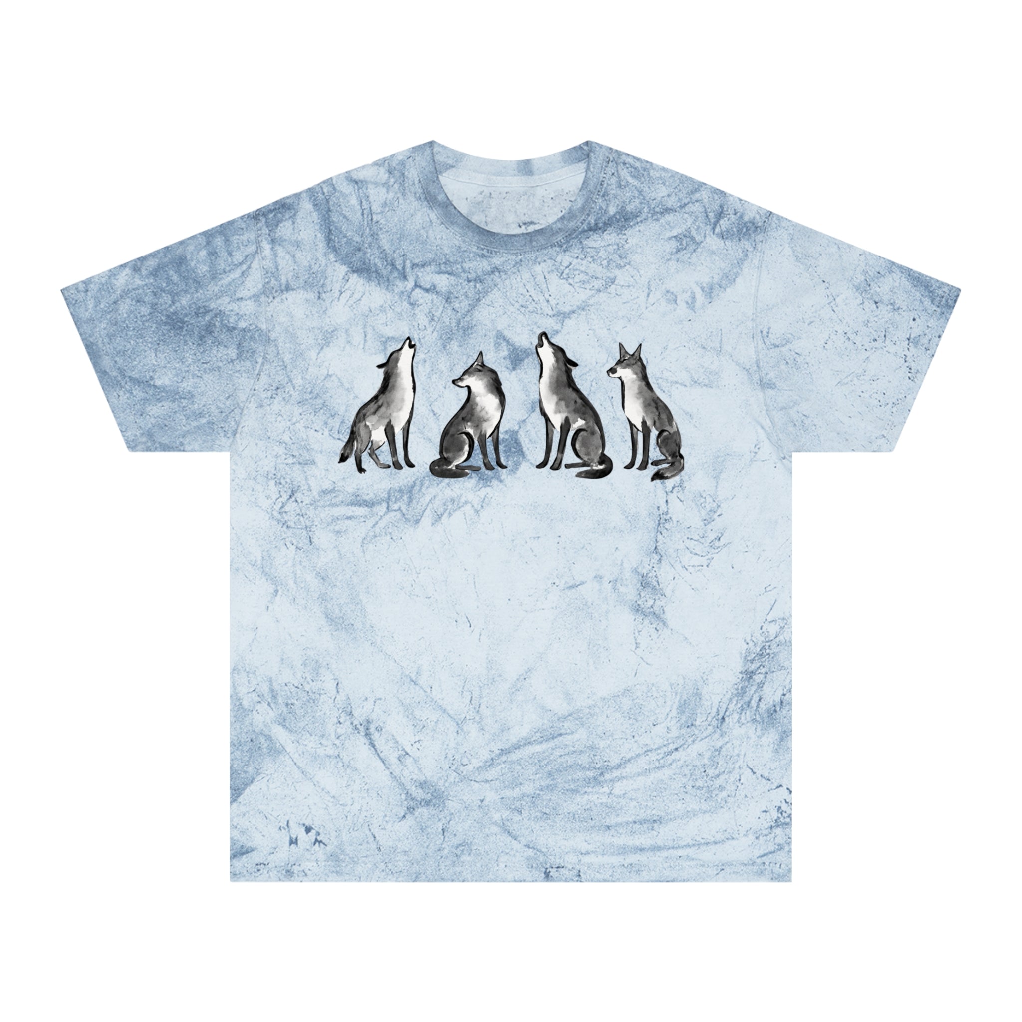 Howling Wolf Graphic T‑Shirt – Rustic Wolf Tracker Tee