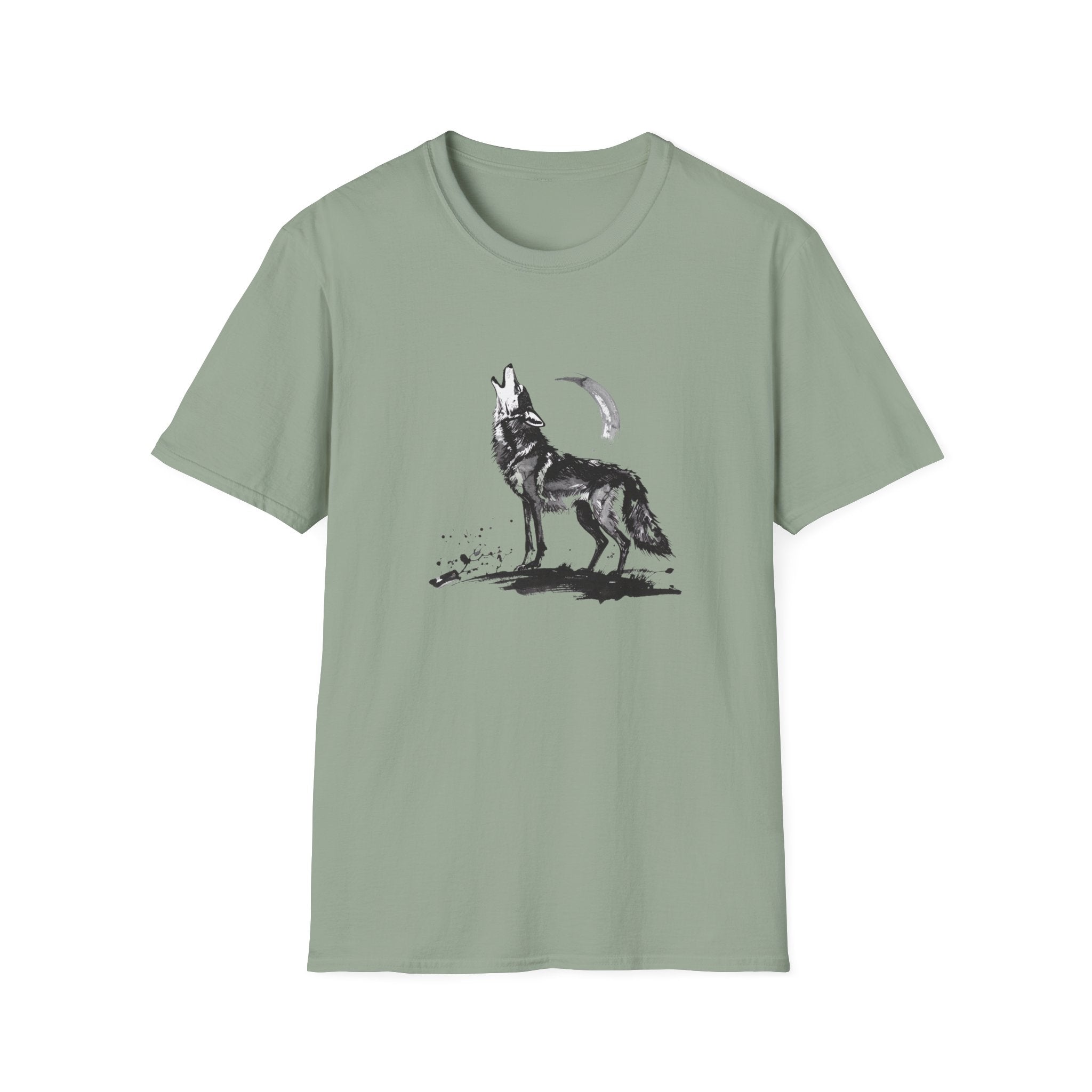 Howling Wolf Graphic T-Shirt — Moon & Wolf Artwork