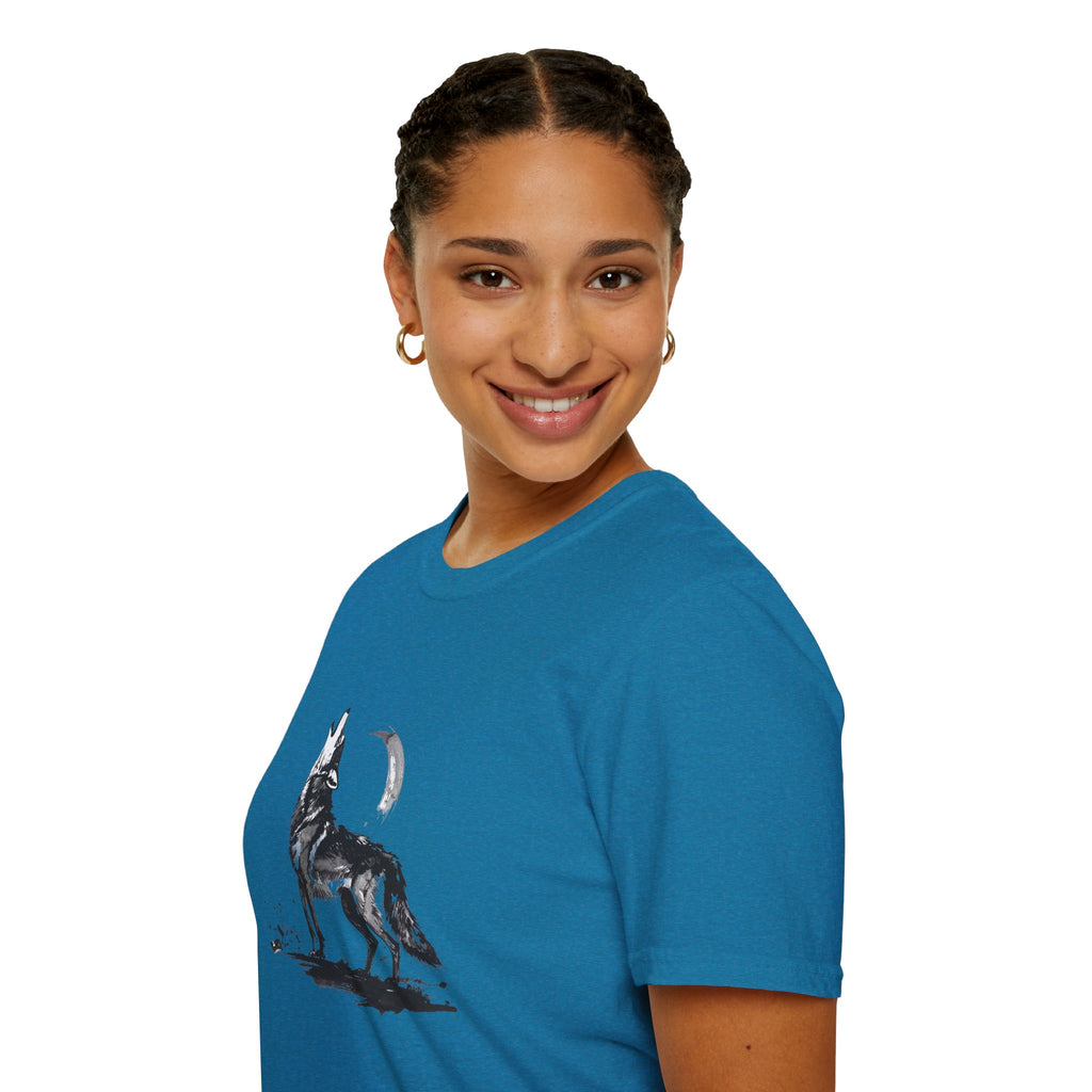 Howling Wolf Graphic T-Shirt — Moon & Wolf Artwork