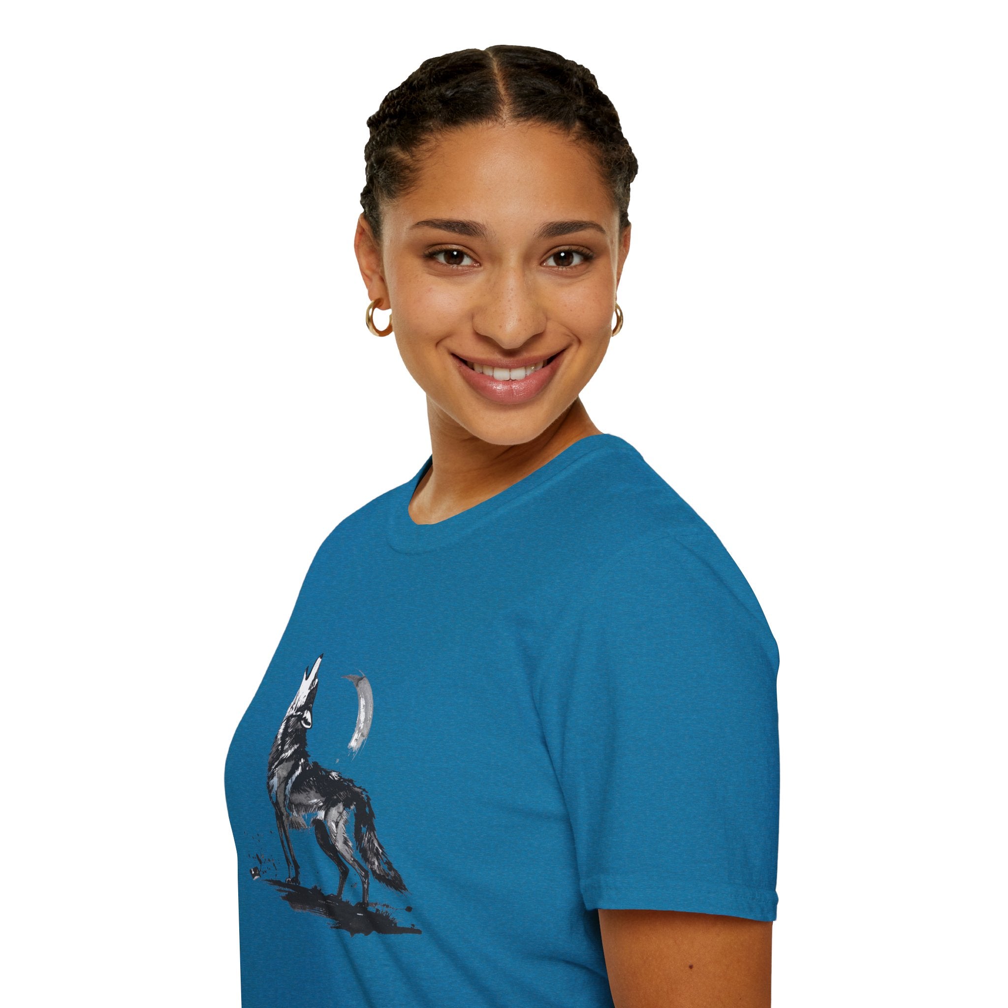 Howling Wolf Graphic T-Shirt — Moon & Wolf Artwork