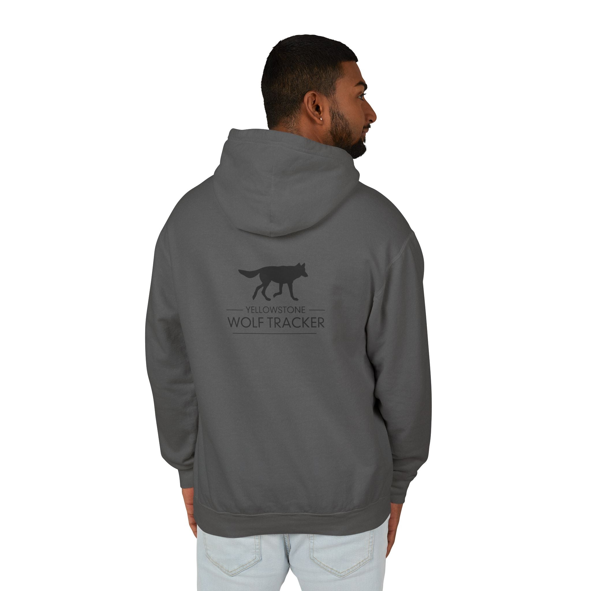 Wolf Mountain Hoodie — Yellowstone Wolf Tracker Scenic Graphic Hooded Sweatshirt