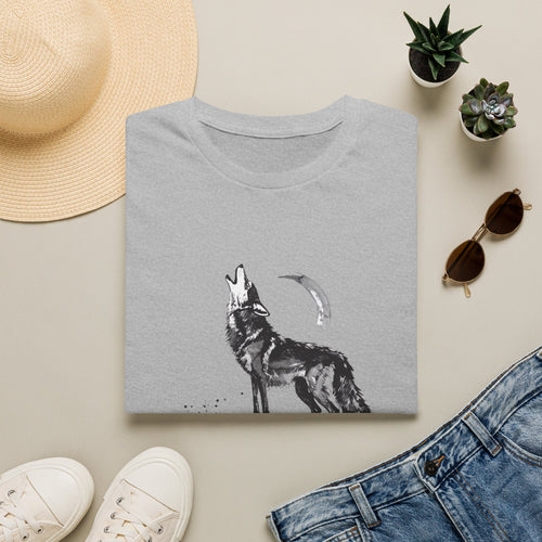 Howling Wolf Graphic T-Shirt — Moon & Wolf Artwork