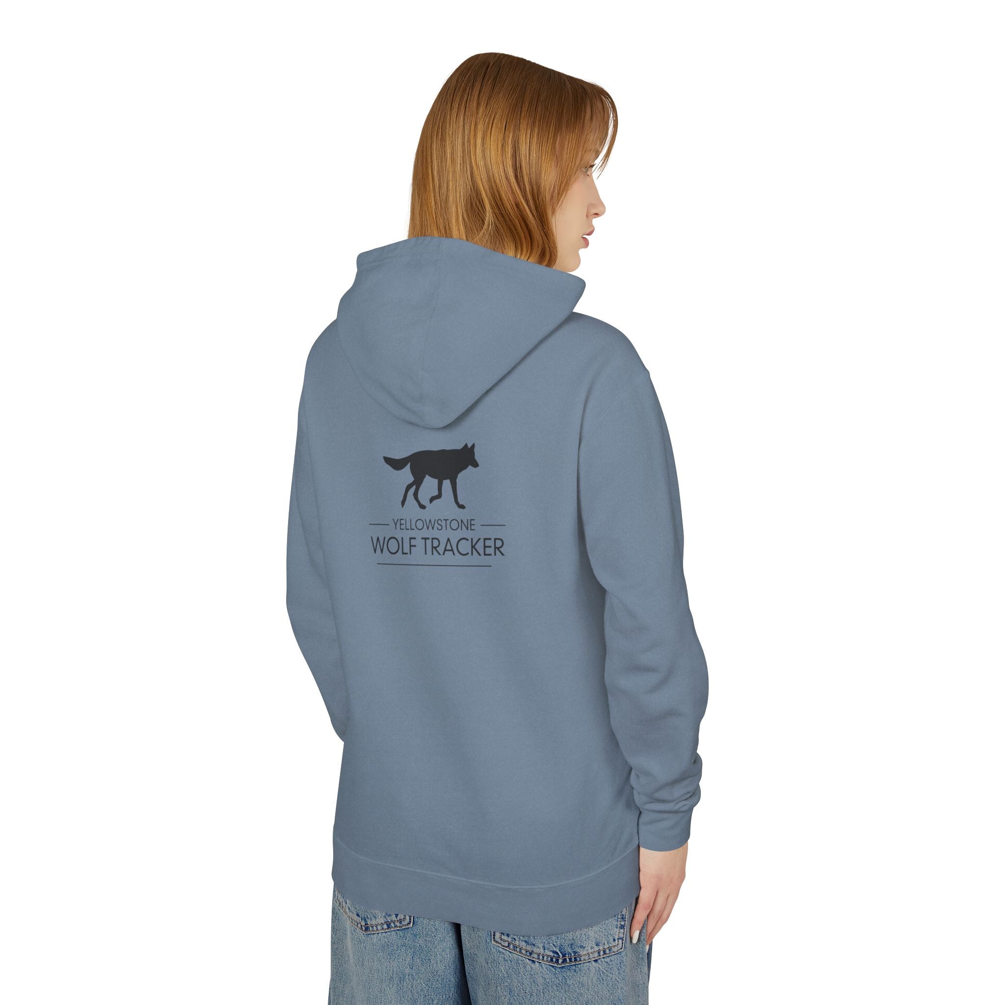 Wolf Mountain Hoodie — Yellowstone Wolf Tracker Scenic Graphic Hooded Sweatshirt