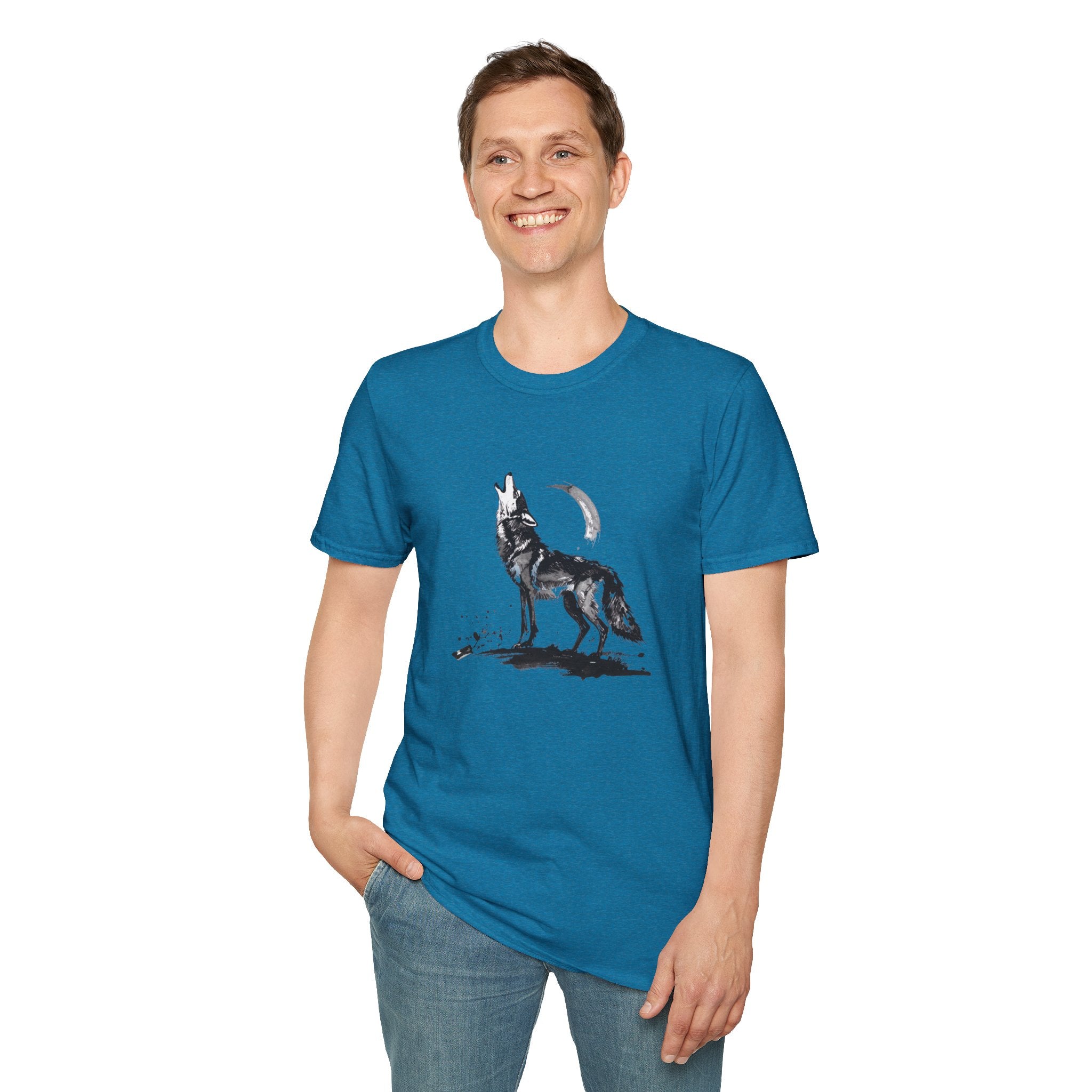 Howling Wolf Graphic T-Shirt — Moon & Wolf Artwork