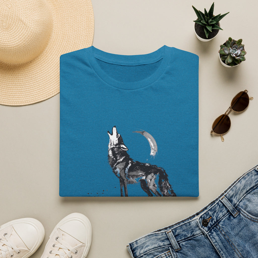 Howling Wolf Graphic T-Shirt — Moon & Wolf Artwork