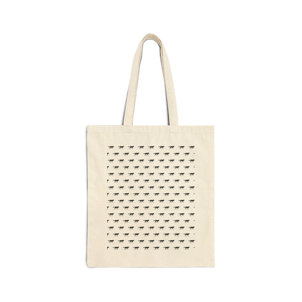 Yellowstone Wolf Tracker Cotton Tote — Wildlife Illustration Canvas Bag